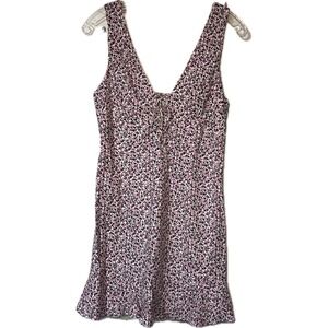 Zara Floral Cottagecore Maxi‎ Dress Smocked Sundress Tie Front Size M